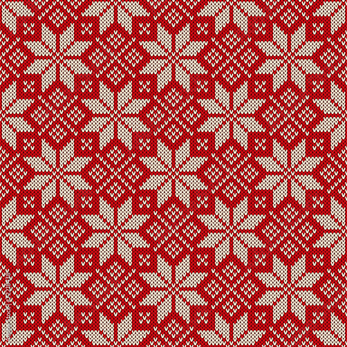 Winter Holiday Seamless Knitted Pattern