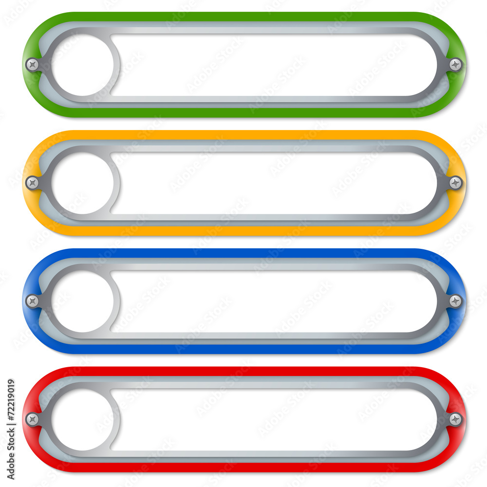 four frames for entering text with metal frame four frames for entering text with metal frame