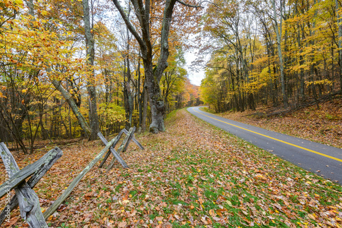 Old fence on the Blue Ridge Parkway, Virginia photo