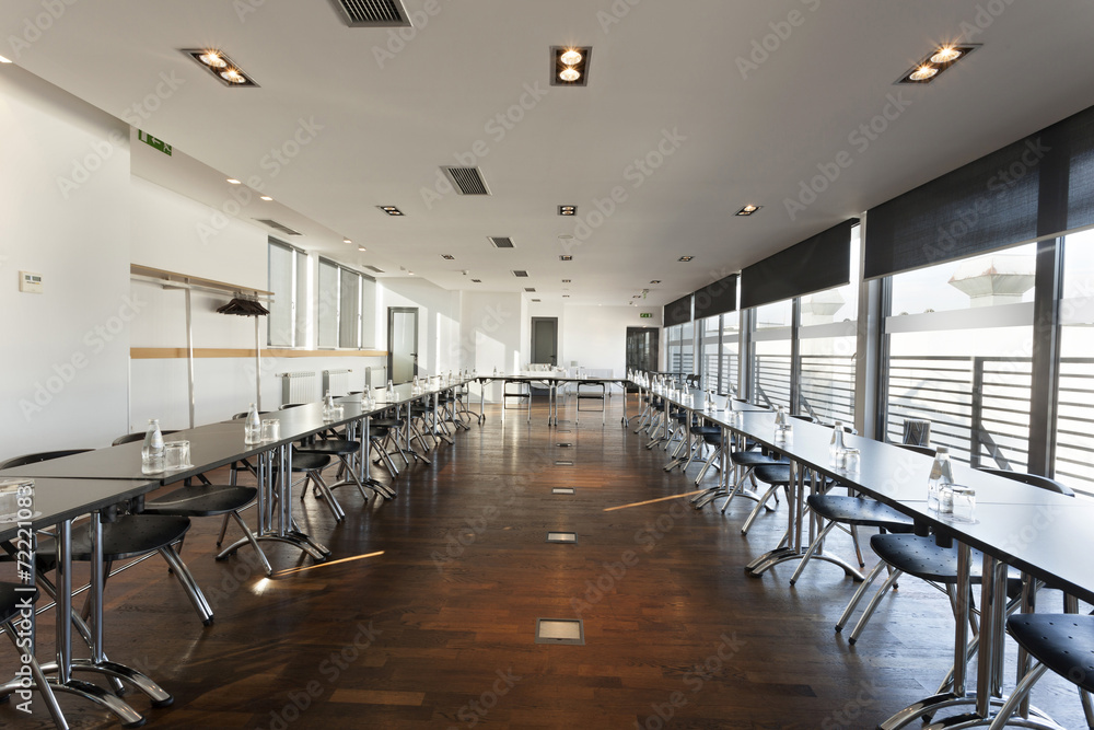 Interior of a modern bright conference room 