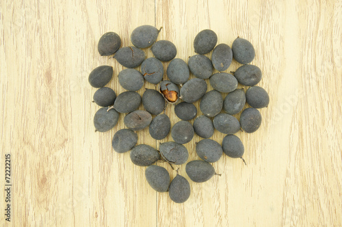 Dialium cochinchinensis place as heart photo