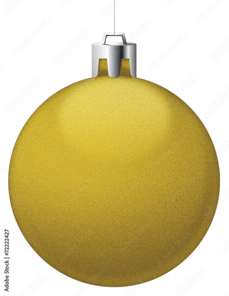 Boule de Noël dorée Stock Illustration | Adobe Stock