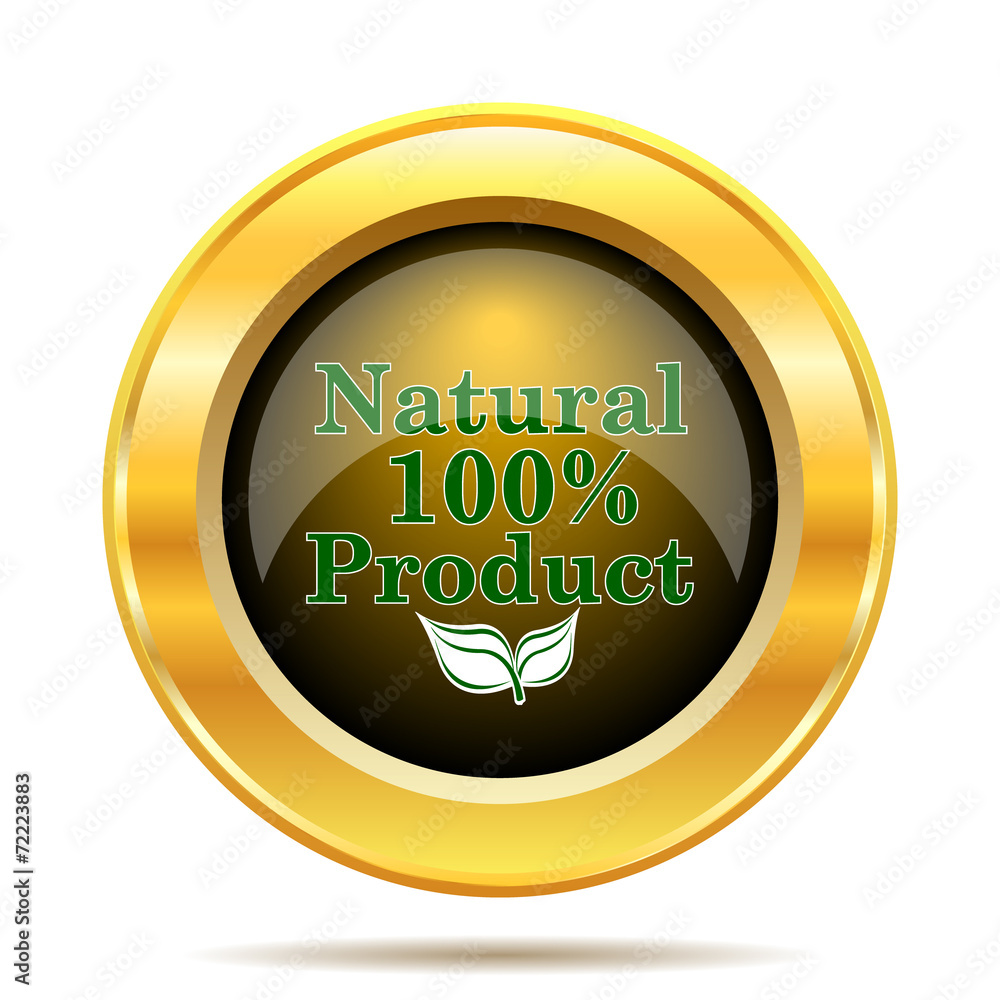 100 percent natural product icon