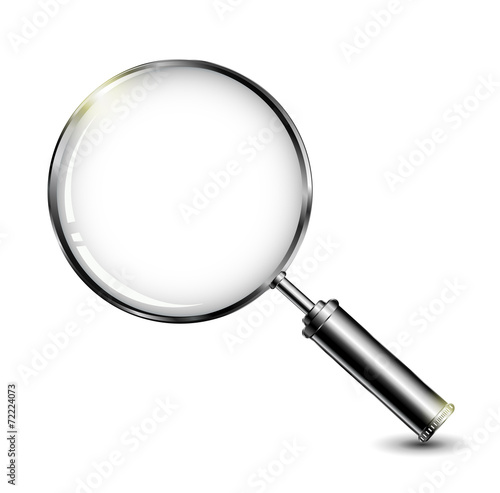 Magnifying glass isolated on white background