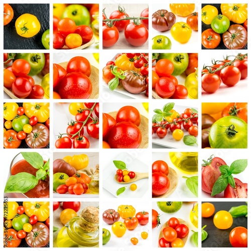 Fototapeta Naklejka Na Ścianę i Meble -  Many varieties of colorful tomatos