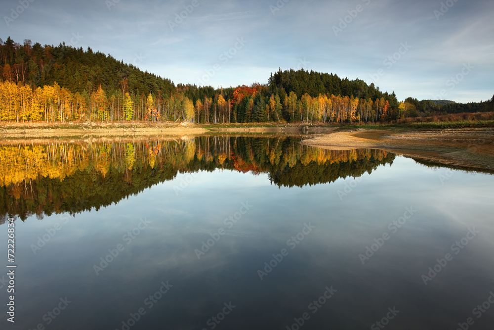 Autumn on lake