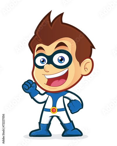 Excited superhero