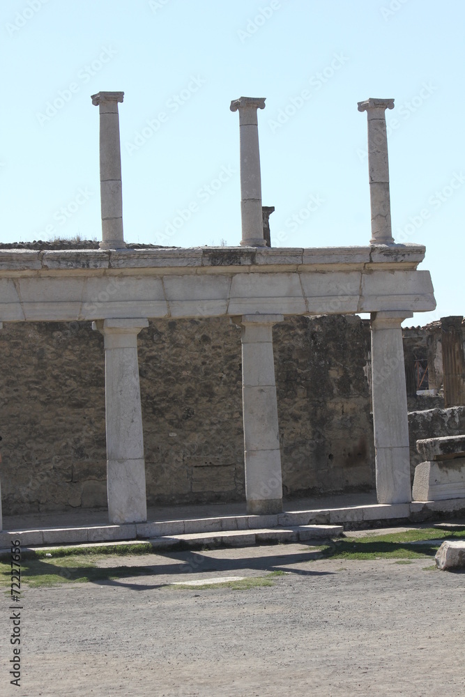 Pompei roman Forum, colonnade detail