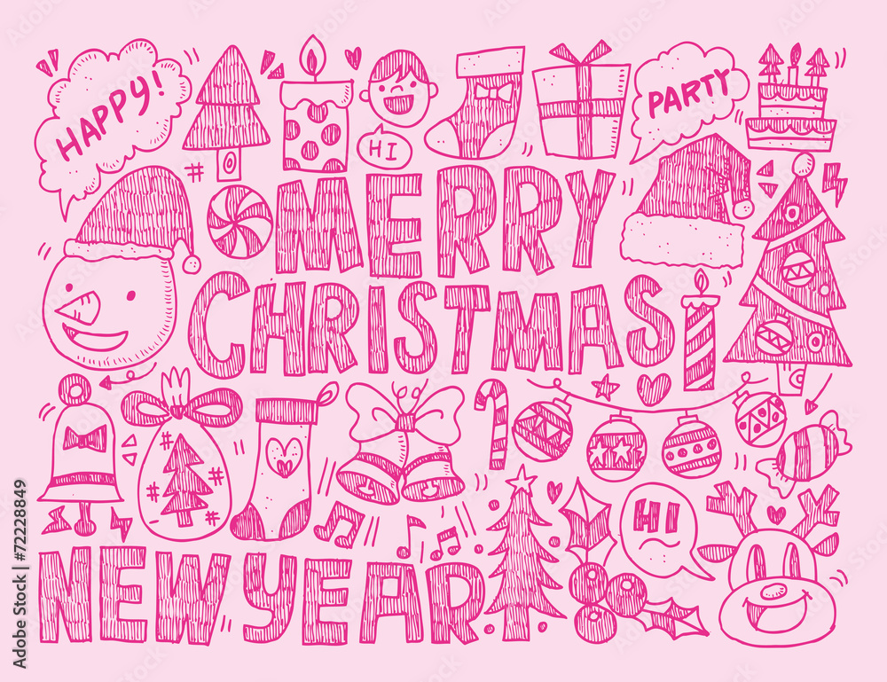 Doodle Christmas background Doodle Christmas background