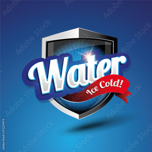 Drinking and Water Label vector