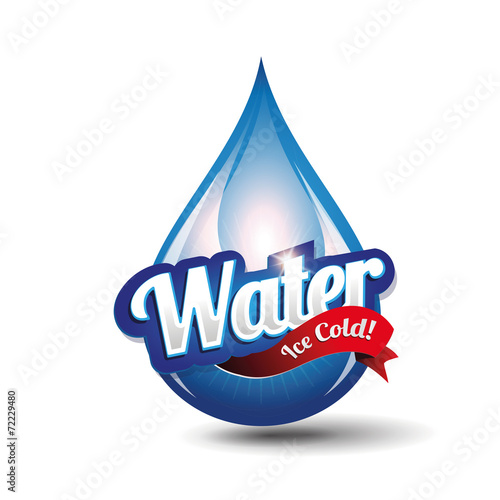 Drinking and Water Label vector