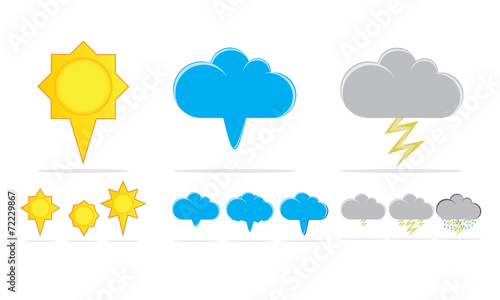 Map pin weather station vector
