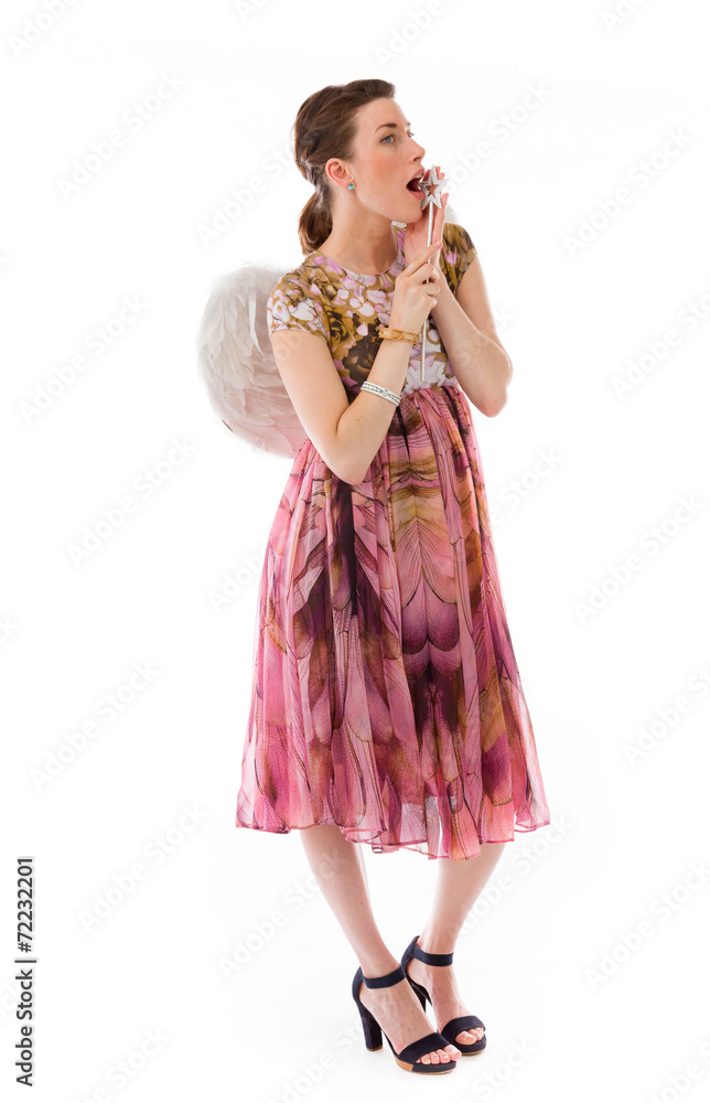 model isolated on plain background model isolated on plain background