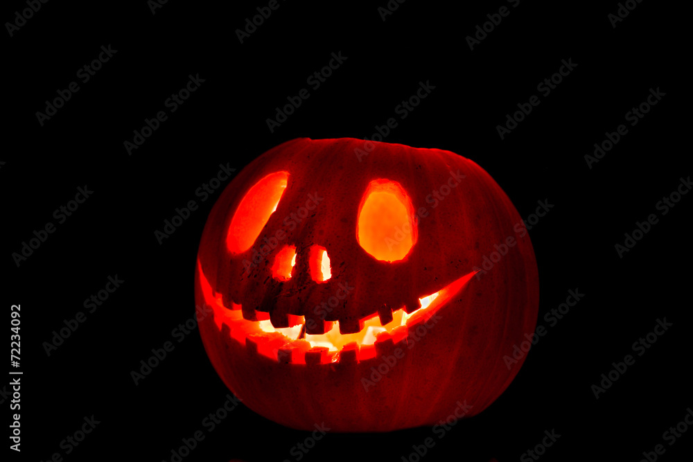 Fototapeta premium Halloween pumpkin on dark