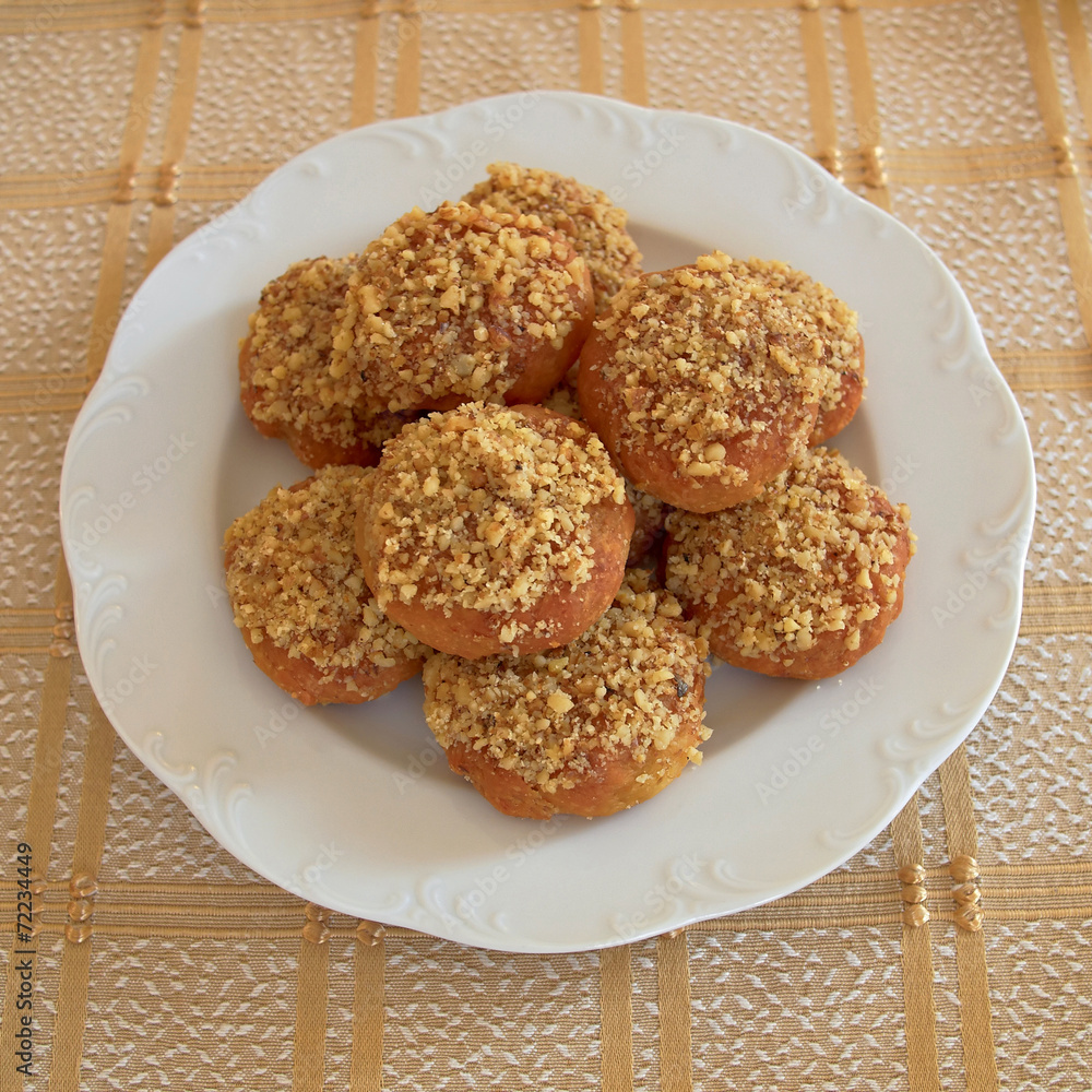 melomakarona, greek Christmas honey and nuts cookies melomakarona, greek Christmas honey and nuts cookies