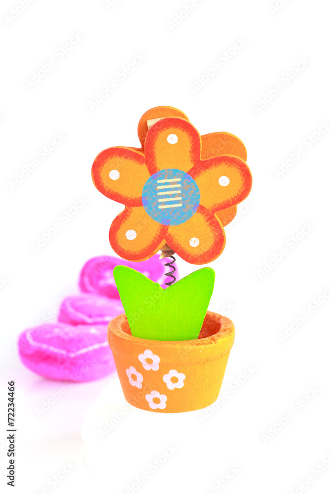 Obraz premium Holzblumen - Stock Image