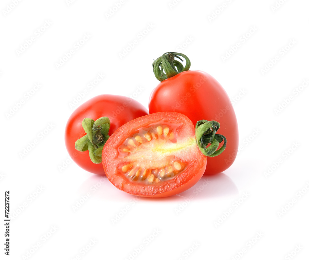 cherry tomatoes isolated on white background. cherry tomatoes isolated on white background.