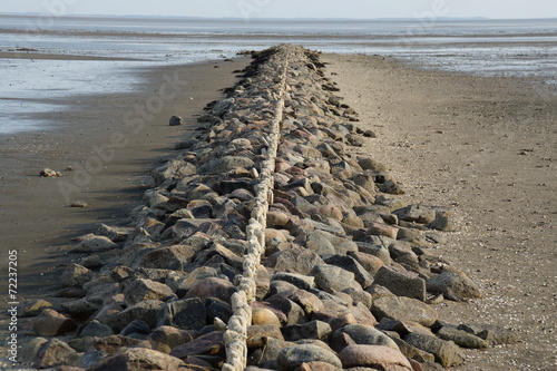 Watt auf Sylt mit Buhnenresten
