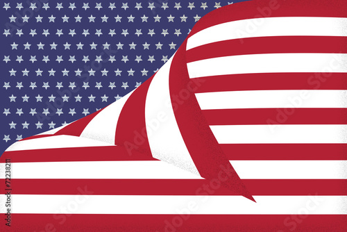 American flag background in Red, White and Blue