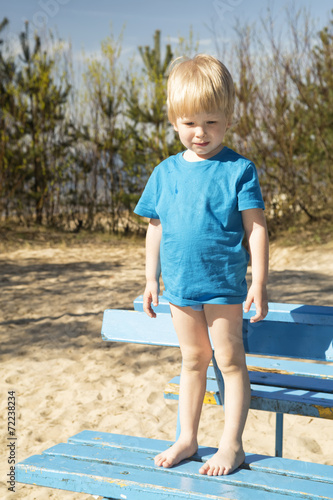 Child in a blue shirt © katrin_timoff