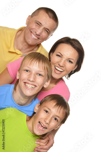 Wallpaper Mural Cute family isolated Torontodigital.ca