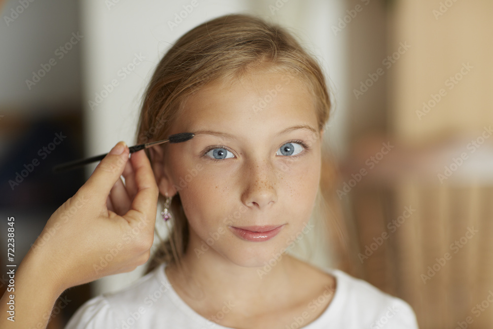 Beautiful blue eyed blonde young girl and makeup Beautiful blue eyed blonde young girl and makeup