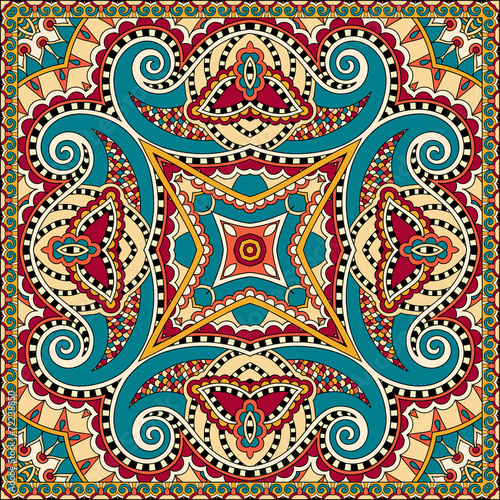 Traditional ornamental floral paisley bandanna