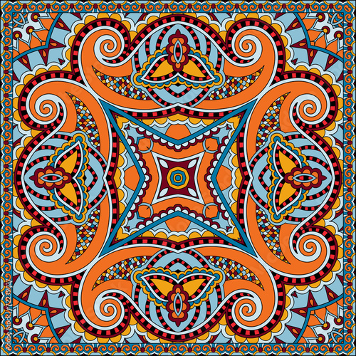 Traditional ornamental floral paisley bandanna