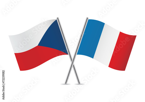 Free Download Czech and French flags. Vector illustration. - GFXLoad