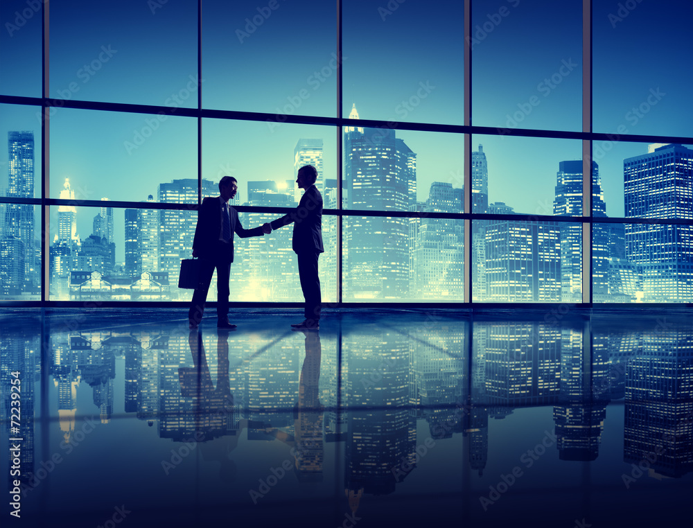 Business People Handshake Silhouette Concept Business People Handshake Silhouette Concept