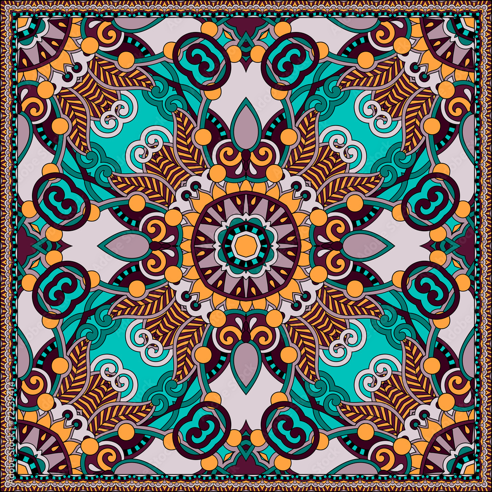 silk neck scarf or kerchief square pattern design silk neck scarf or kerchief square pattern design