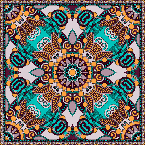 silk neck scarf or kerchief square pattern design