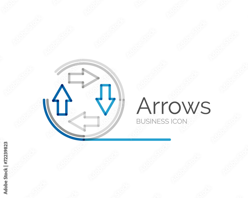 Line minimal design logo arrows Line minimal design logo arrows