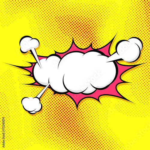 Big bang explosion pop-art speech bubble background