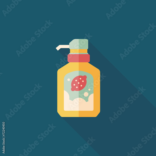 kitchenware dish soap flat icon with long shadow,eps10