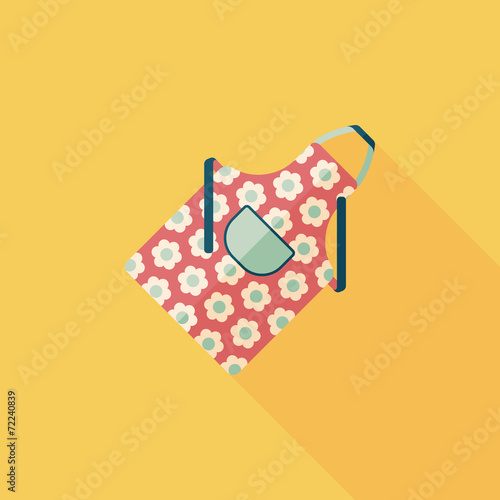 kitchenware apron flat icon with long shadow,eps10