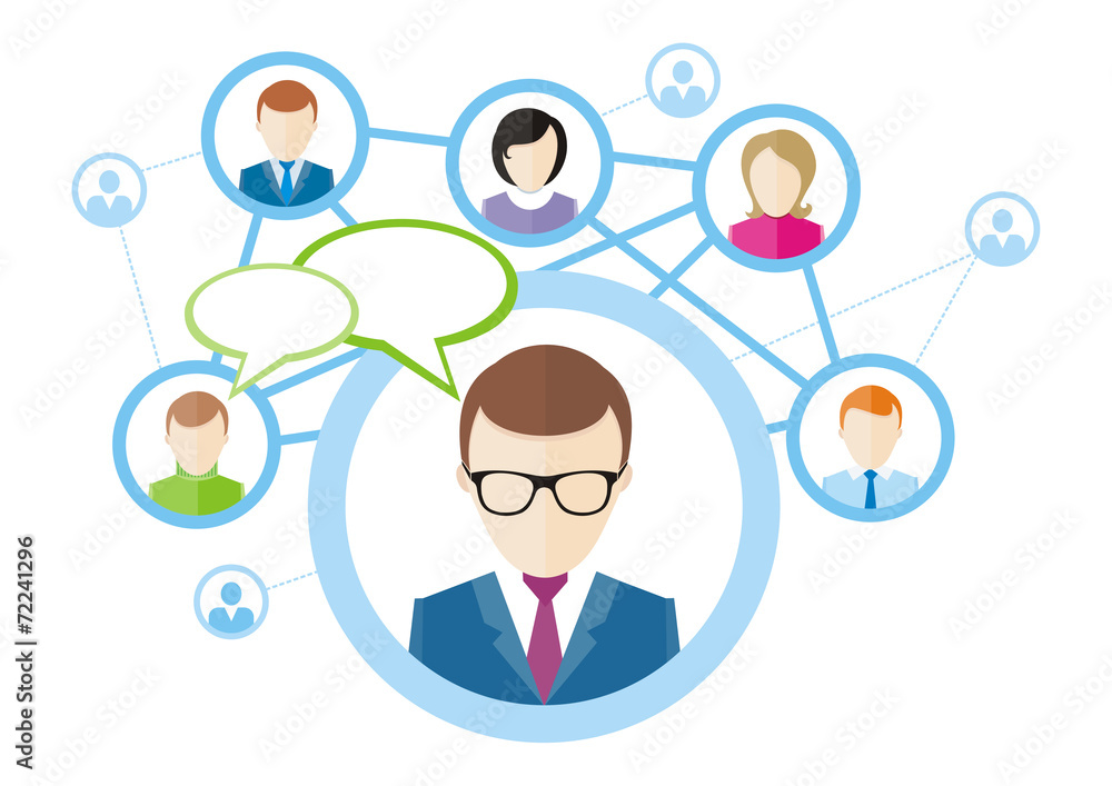 Social media network connection concept Social media network connection concept