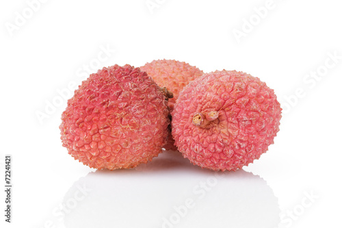 ripe asian lychee fruits