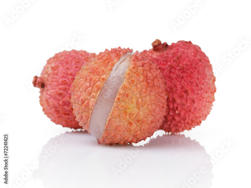 ripe asian lychee fruits photo