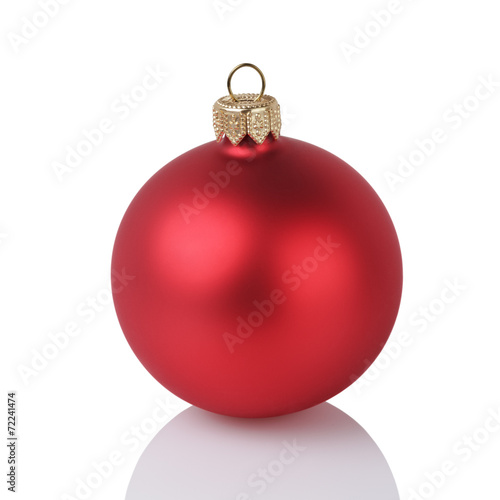 one solid red color christmas ball