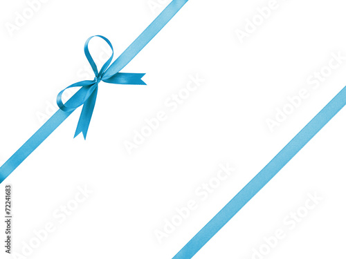 Plakat w ramie blue thin ribbon with bow composition
