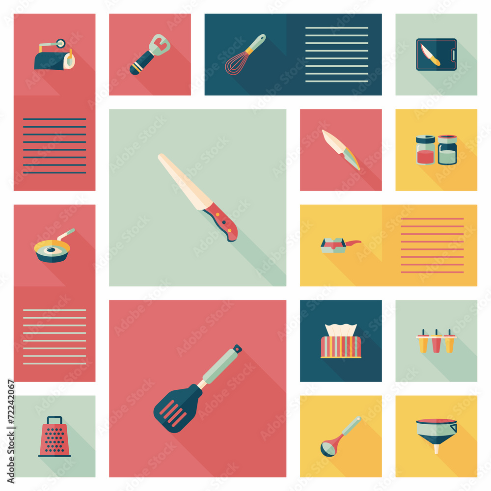 Kitchenware flat app ui background,eps10 Kitchenware flat app ui background,eps10