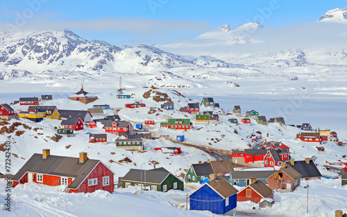 Colorful houses in Greenland