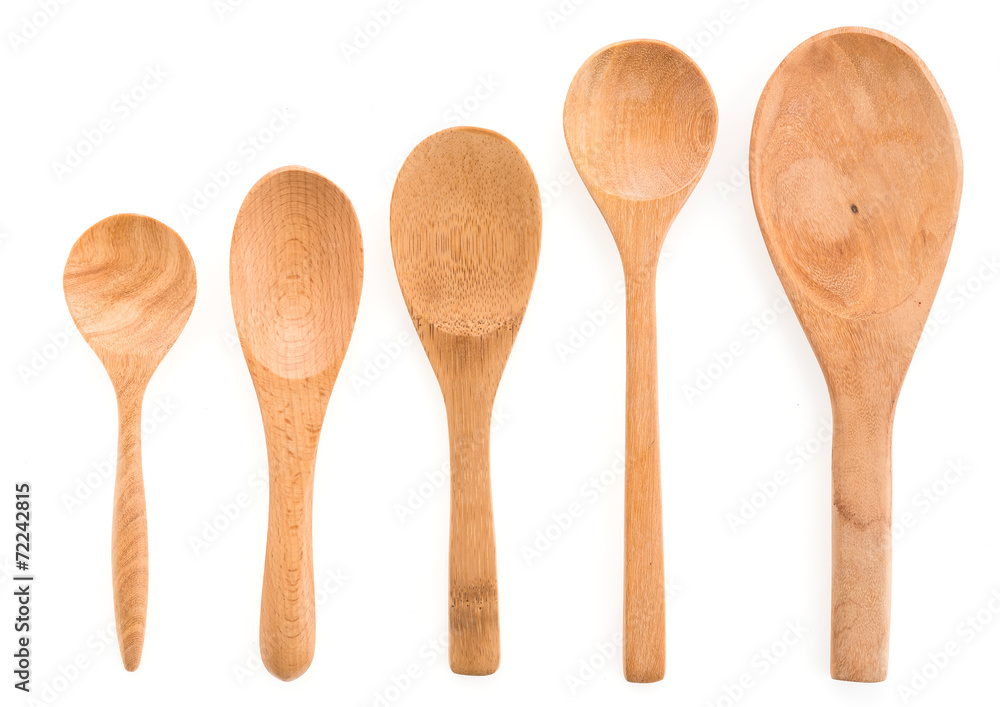 Wooden spoon isolated on white background Wooden spoon isolated on white background