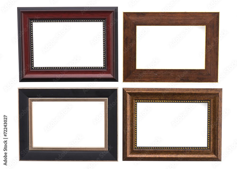 Wooden frame isolated on white background Wooden frame isolated on white background