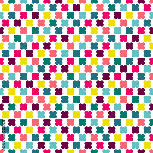 Color seamless repeat pattern on white background.