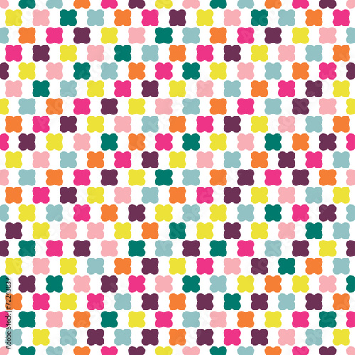 Color seamless repeat pattern on white background.