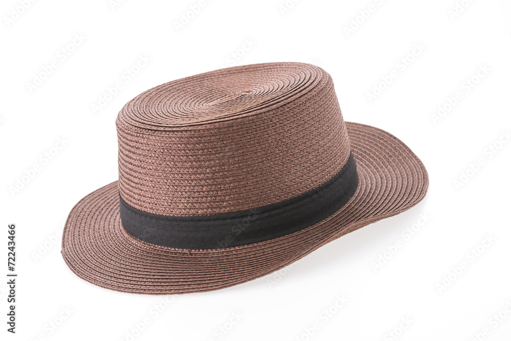 Straw hat isolated on white background