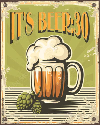 Retro beer poster