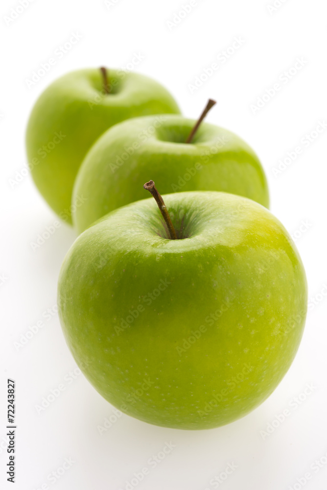 Green apple isolated on white background Green apple isolated on white background